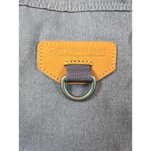 UNITED by BLUE Westward Collection Denim Canvas Medium Backpack Bag Sustainable - Picture 8 of 8